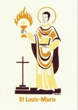Carte saint patron, saint Louis-Marie Grignon de Montfort